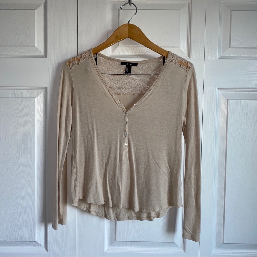 Lace Button Up Top